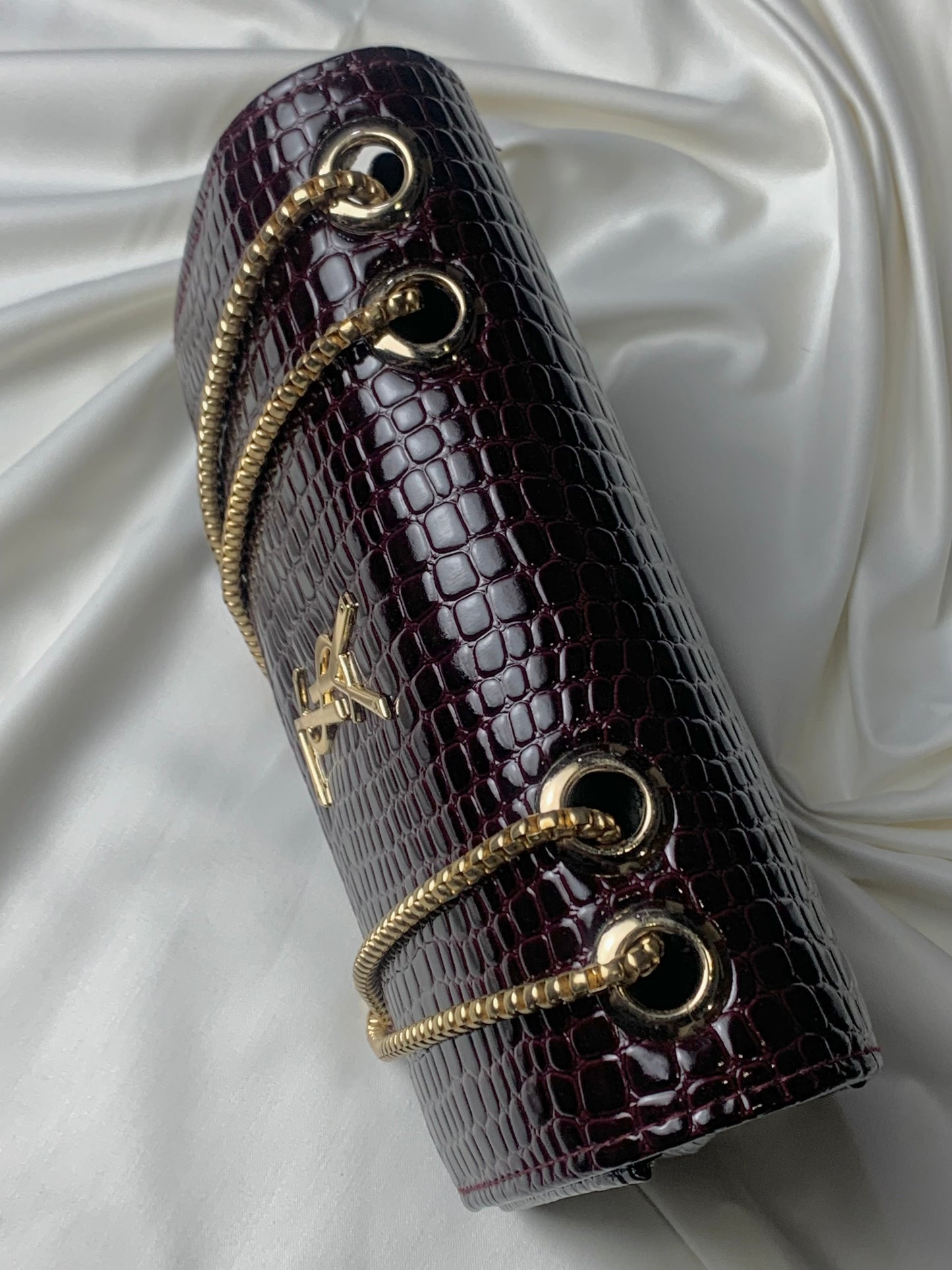 New Arrival YSL Wine Red Crossbody Handbag