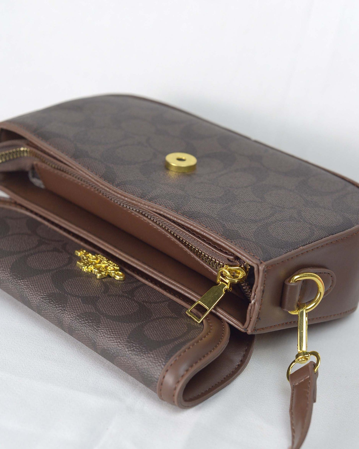 Premium Quality C Shoulder Bag-Brown