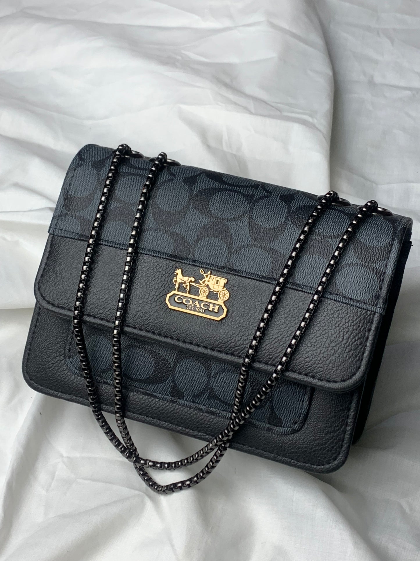 New Coach Black Crossbody Handbag