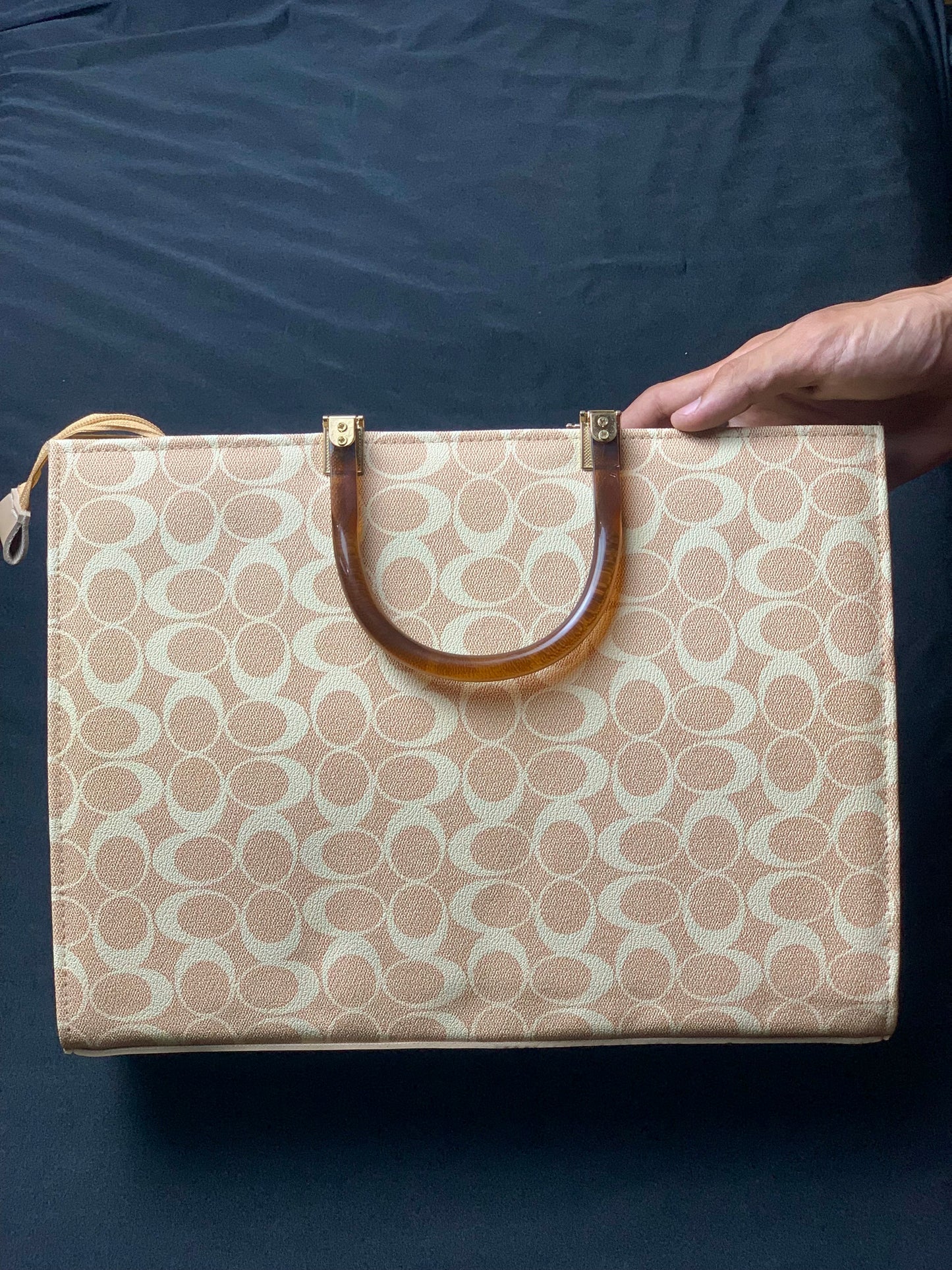 NEW ARRIVAL COACH BEIGE TOTE BAG