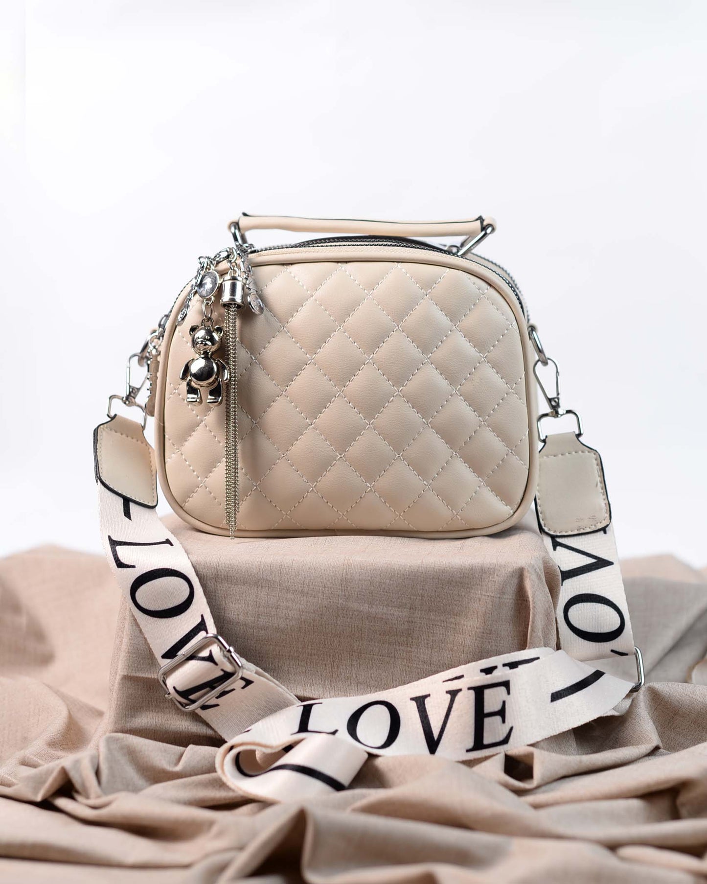 Criss Crossbody Bag- white