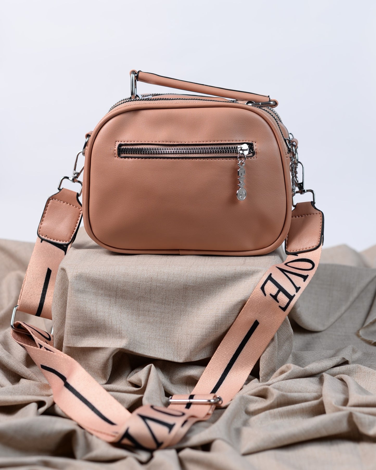 Criss Crossbody Bag- Peach