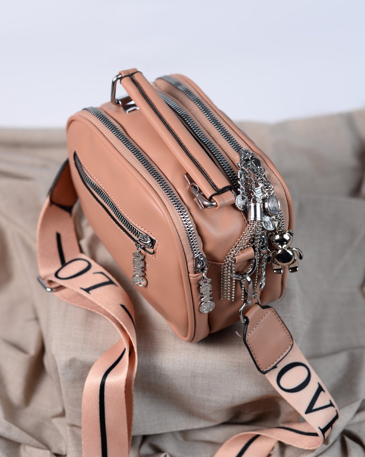 Criss Crossbody Bag- Peach