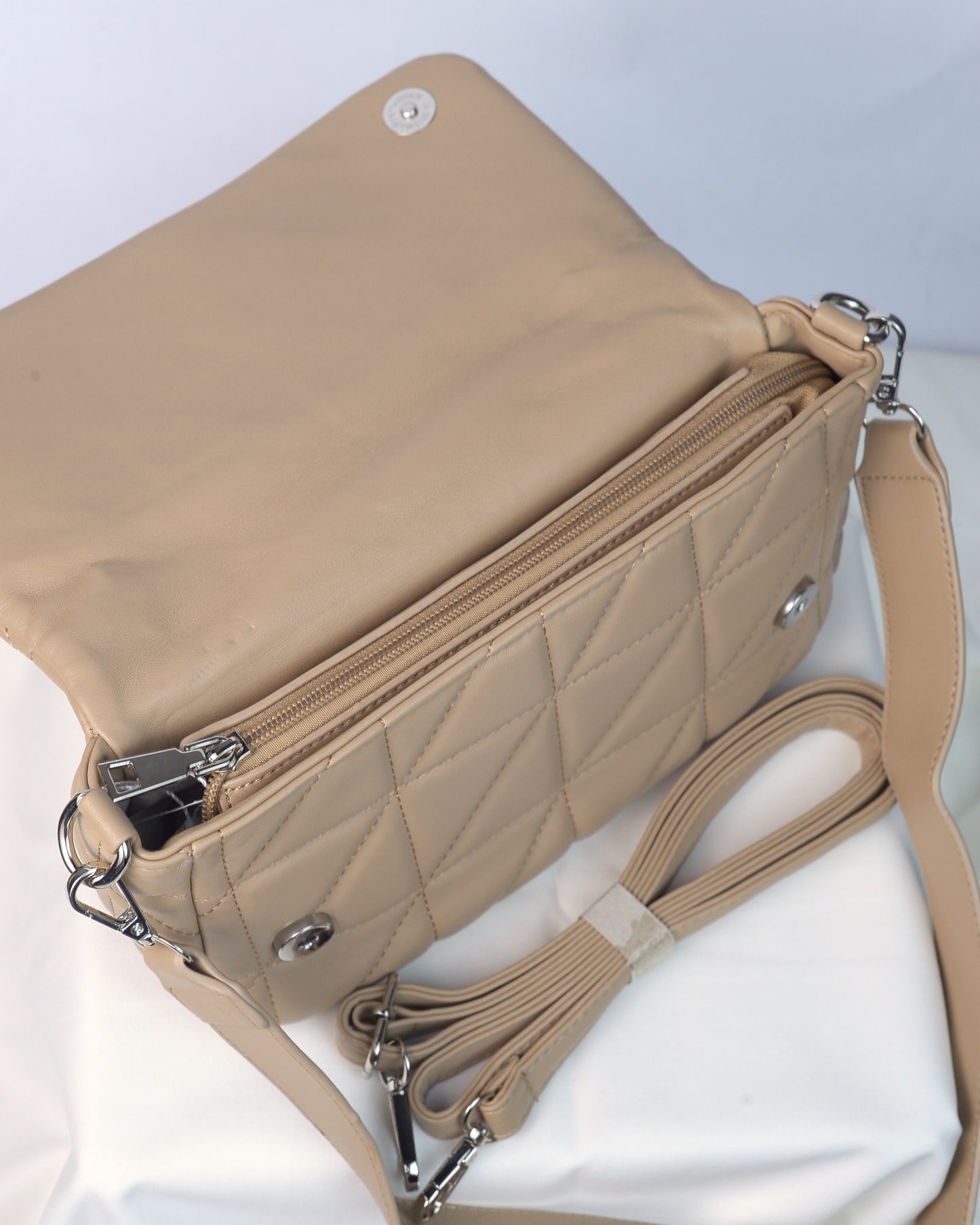 Sling Crossbody Handbag-Brown
