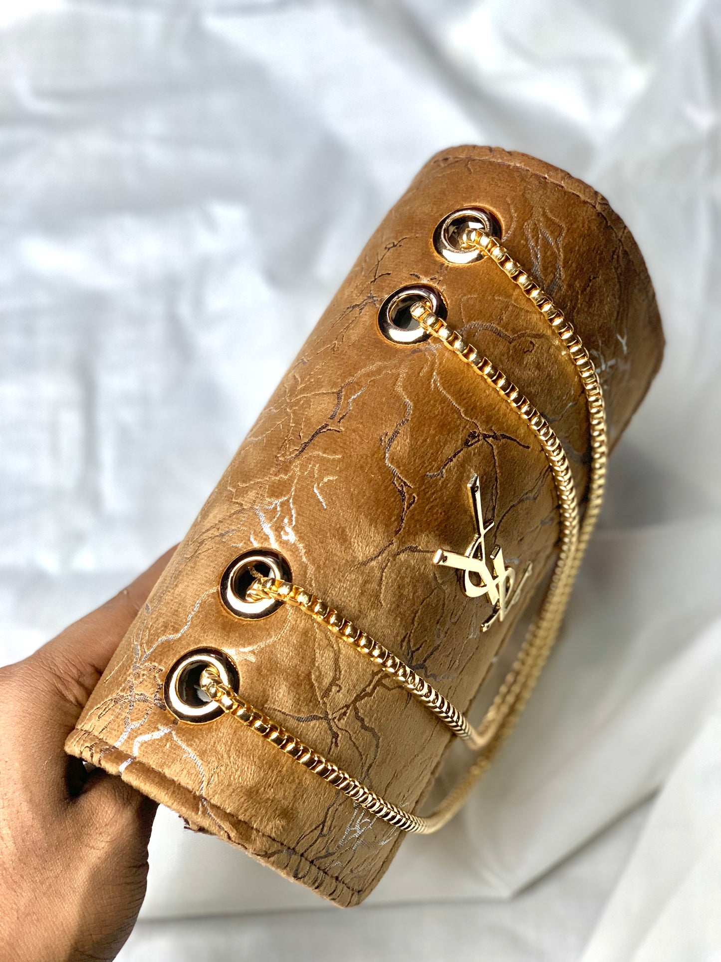 YSL Crossbody Velvet Handbag