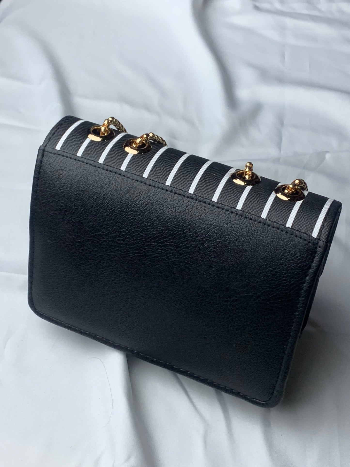 C&K Black & White Crossbody Handbag