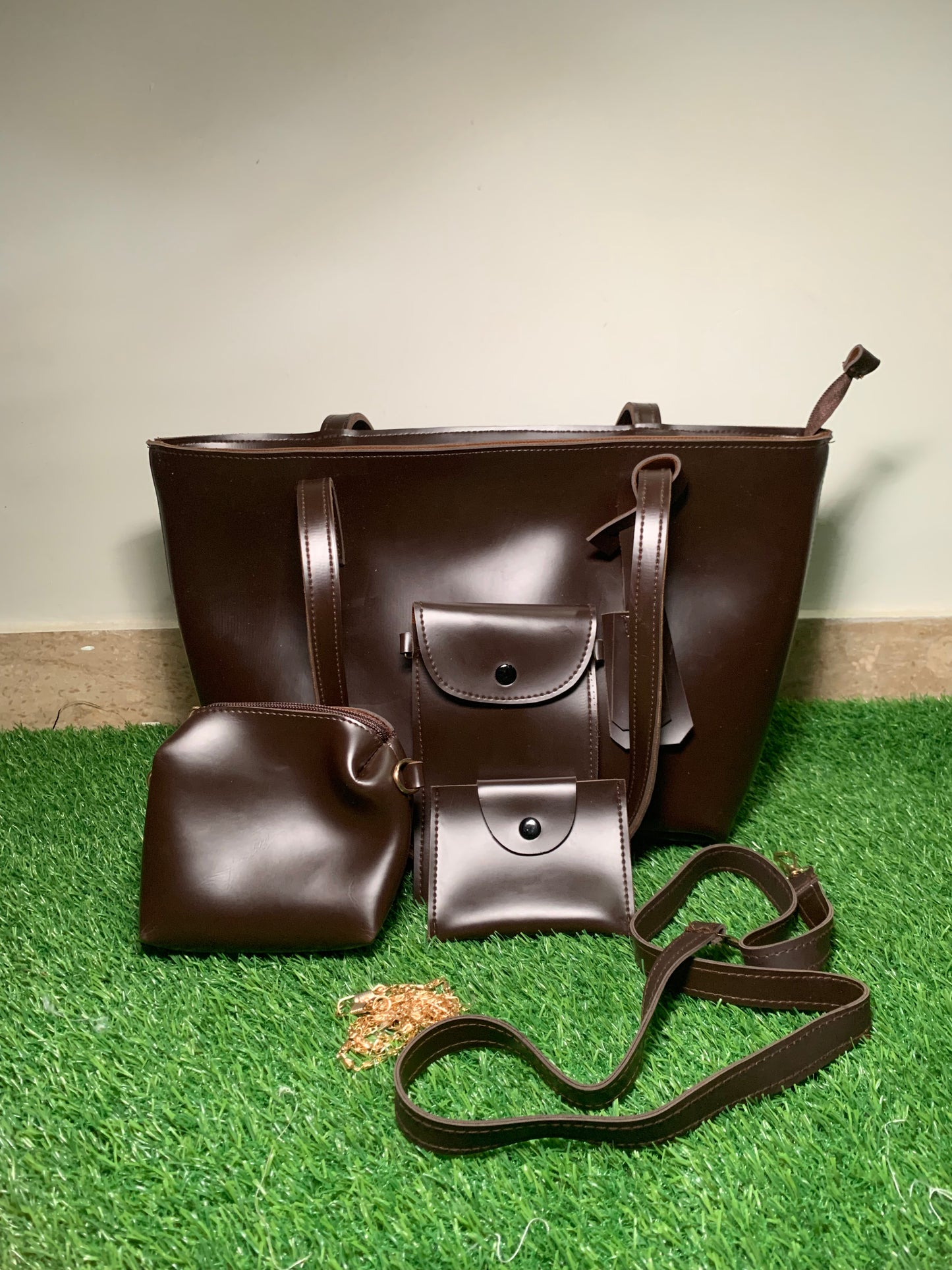 CS (brown) 4 pcs Imported Handbag