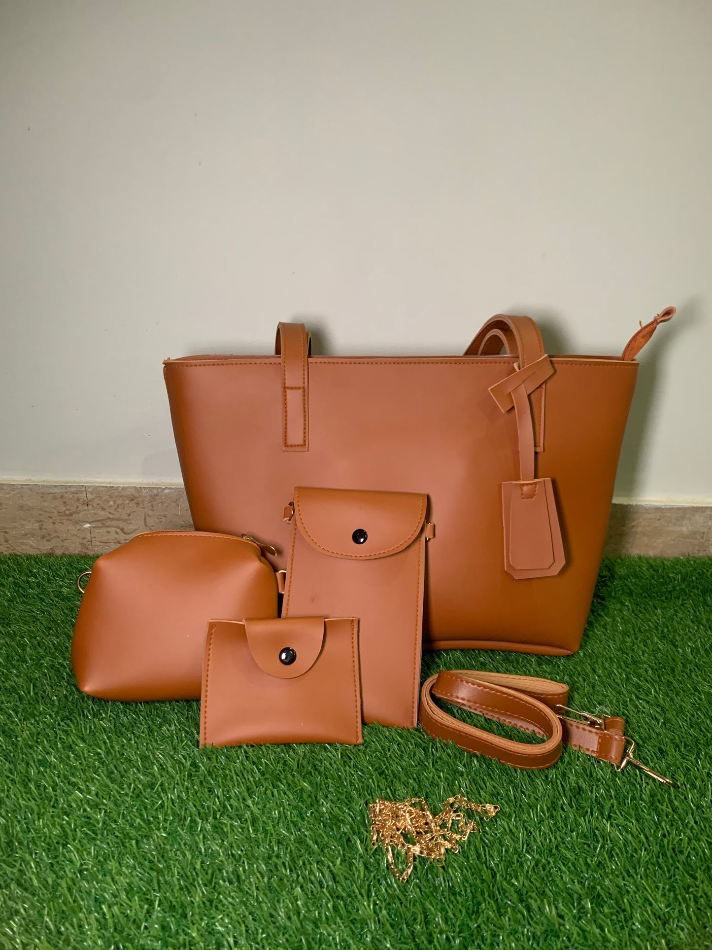 CS (Mustard) 4 pcs Imported Handbag