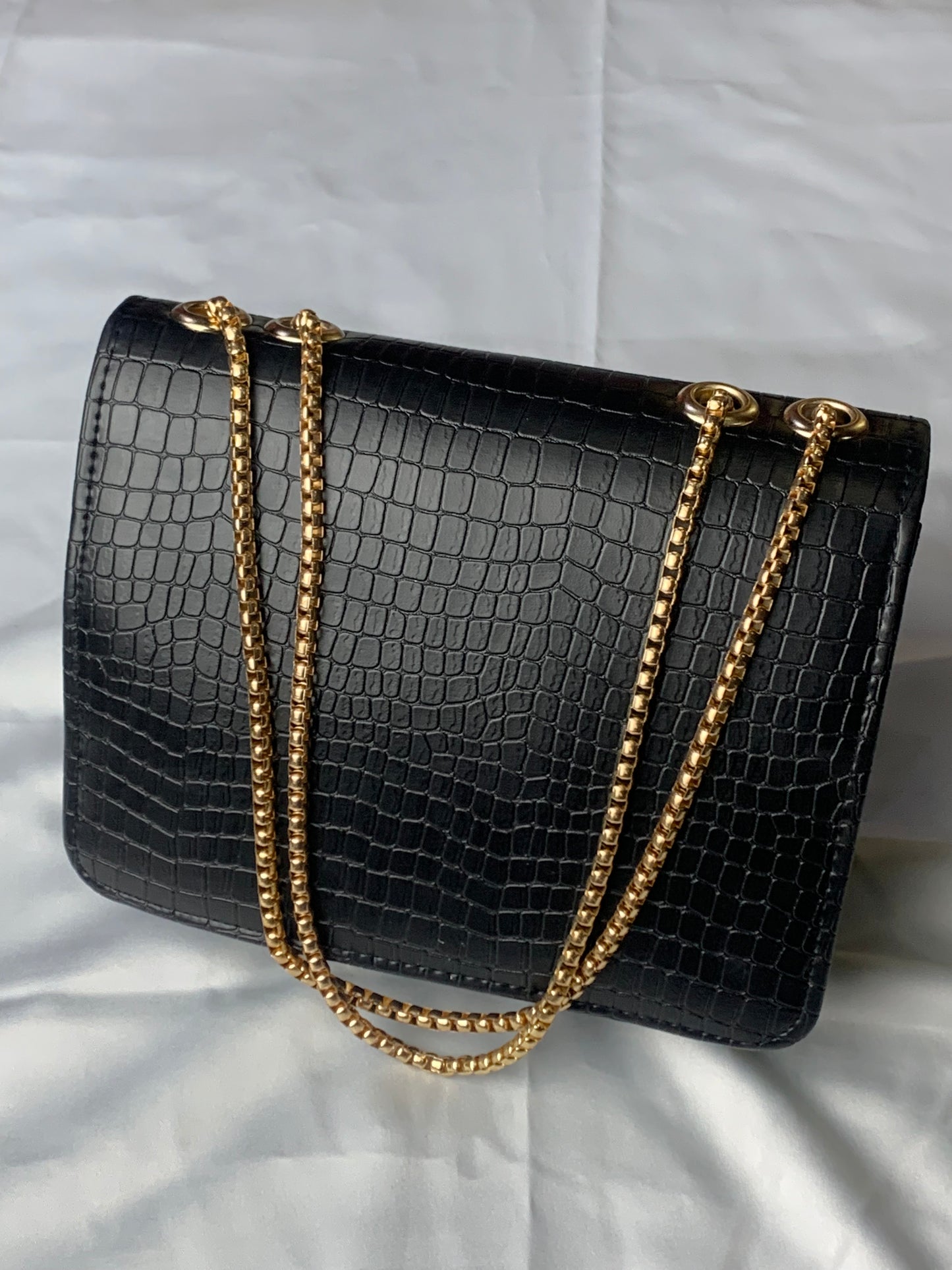 MJ-Black Crossbody Handbag