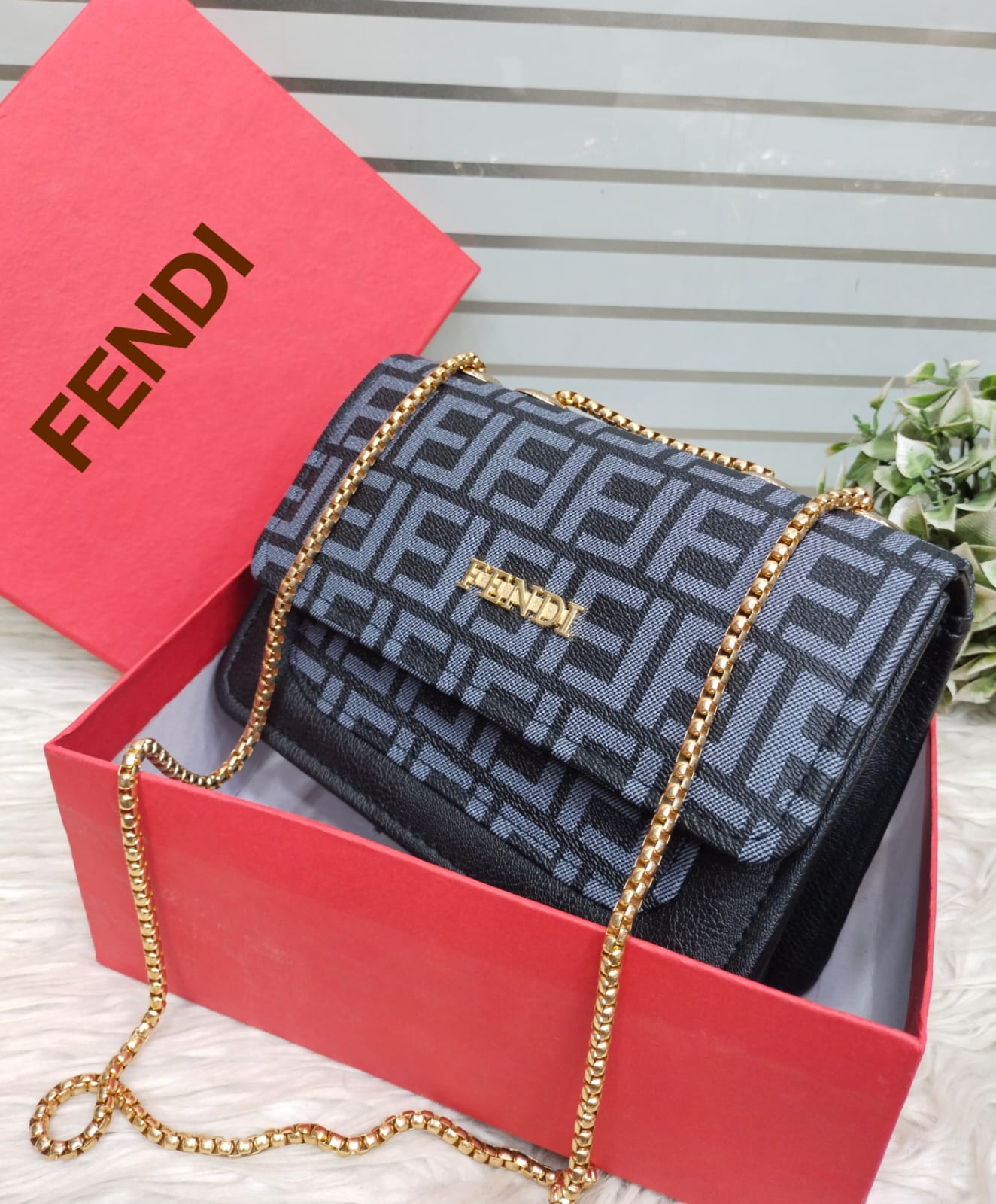 New Arrival FD (black) Crossbody Handbag