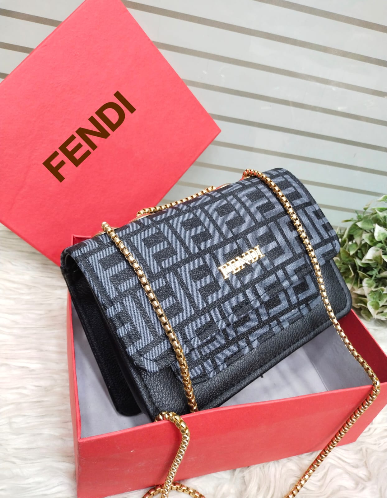 New Arrival FD (black) Crossbody Handbag