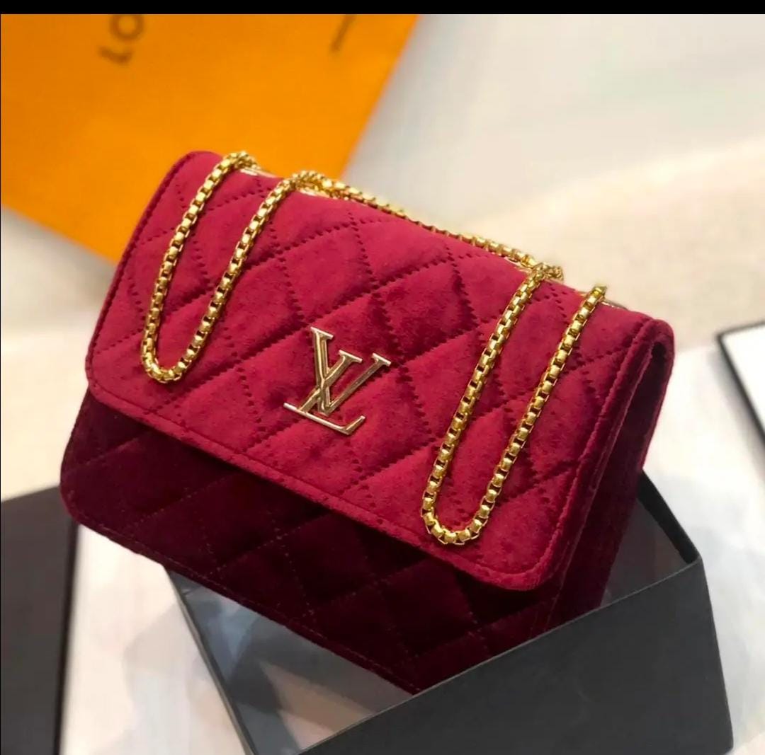 New LV Velvet Crossbody Bag