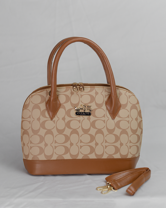 C Mid-Size Tote Bag (Beige)