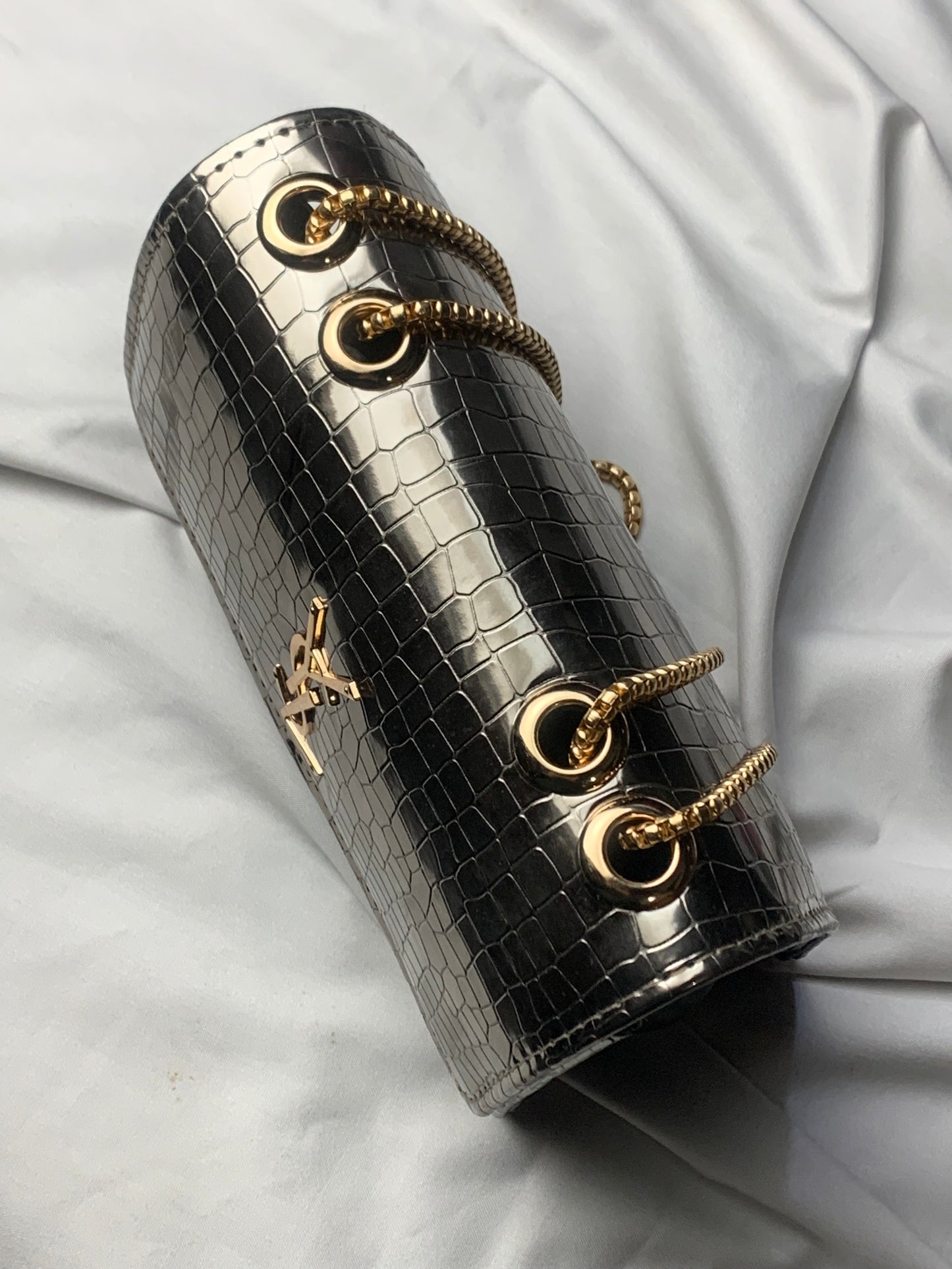 YSL Silver Crossbody Handbag