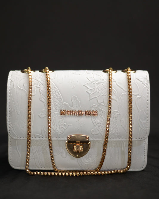 New Arrival MK Petal Crossbody Handbag-White