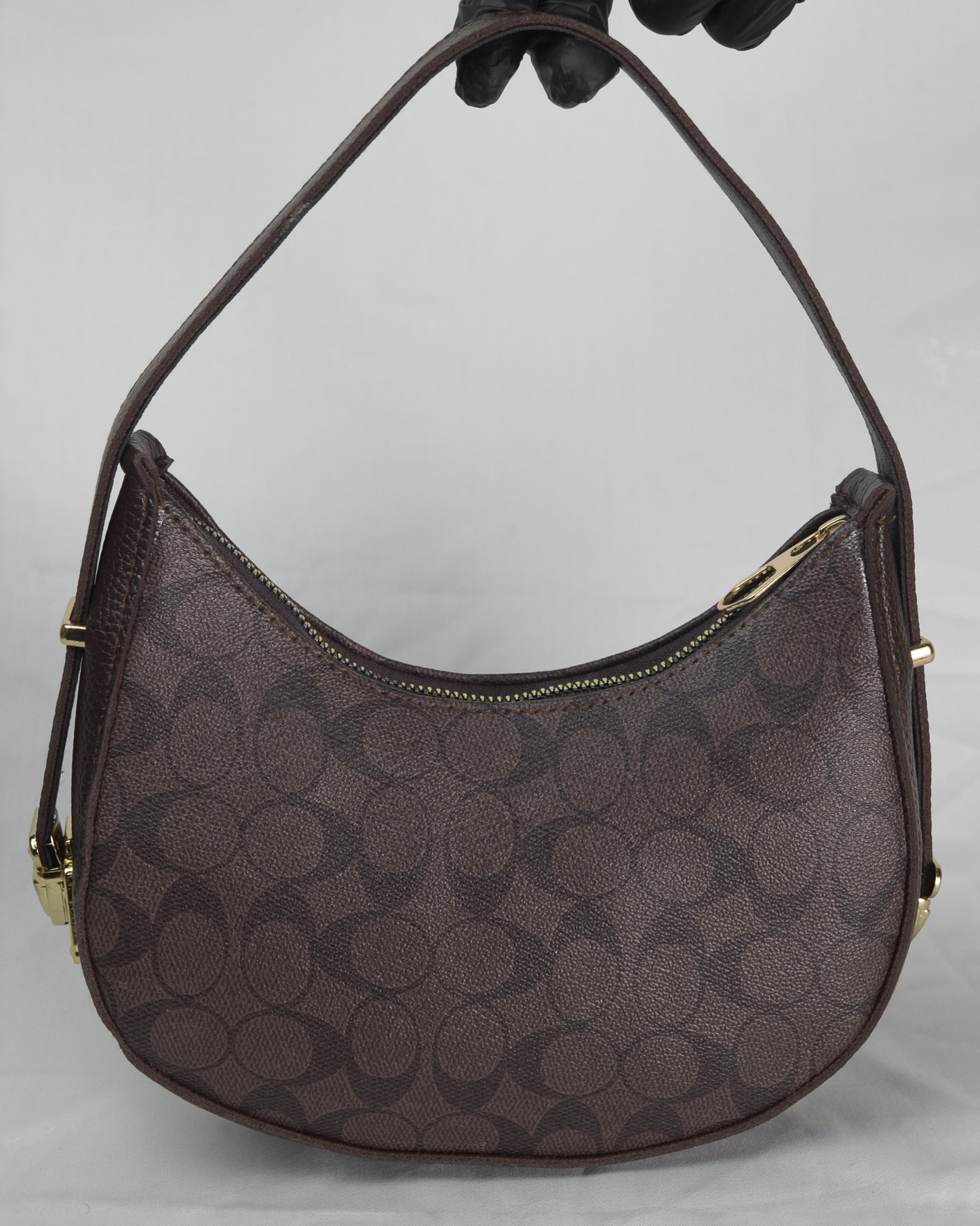 C Mocha Curve Shoulder Bag