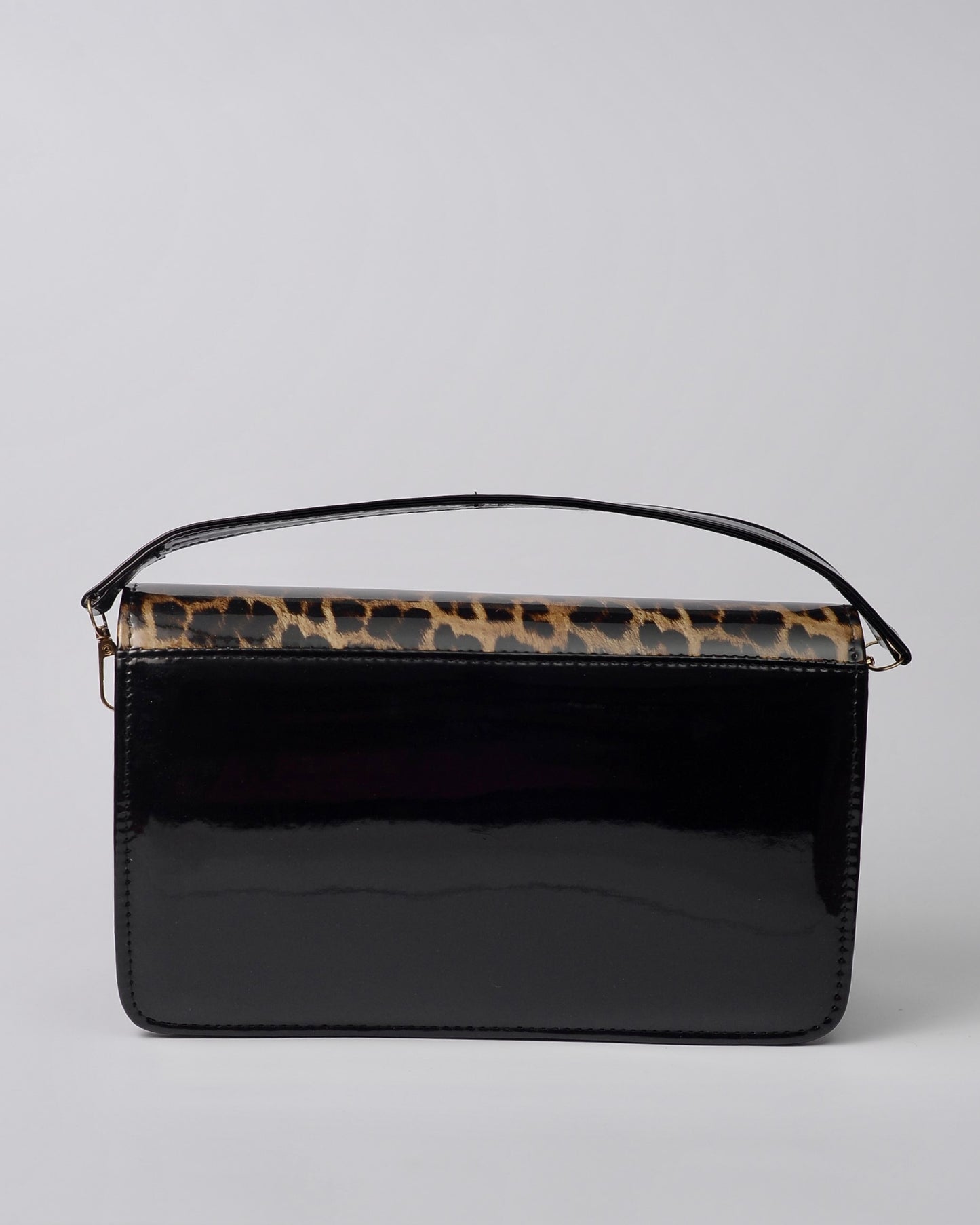 V-Logo Structured Shoulder Bag BLK– LEO-2