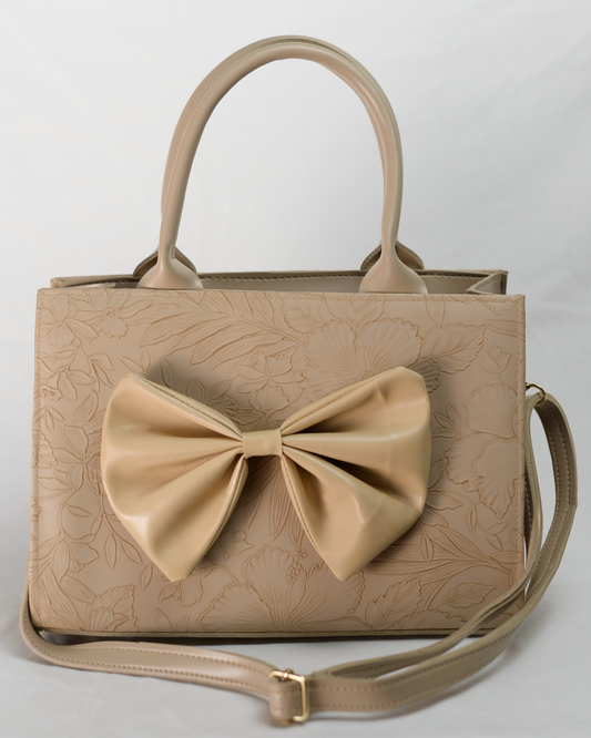 ÉLAN Bow Tote-Beige