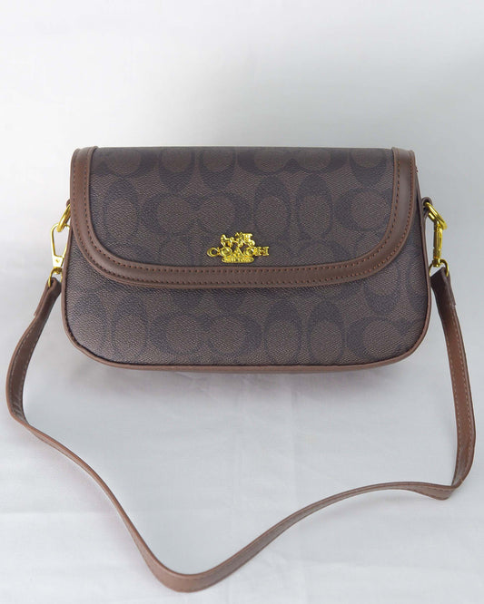 Premium Quality C Shoulder Bag-Brown