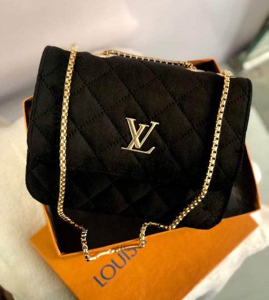 New LV Velvet Crossbody Bag