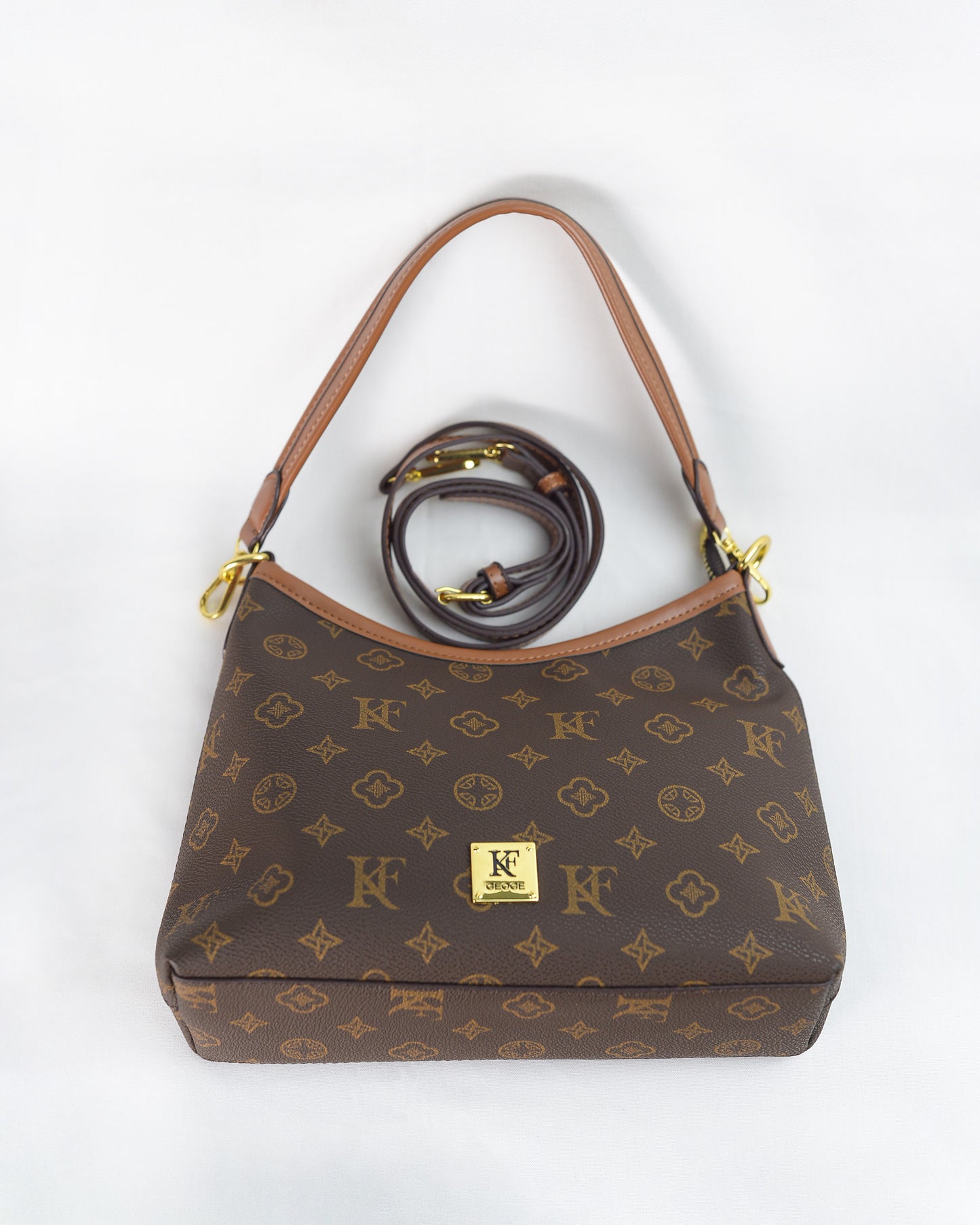 Monogram Prestige Premium Shoulder Bag – Brown with Detachable Strap
