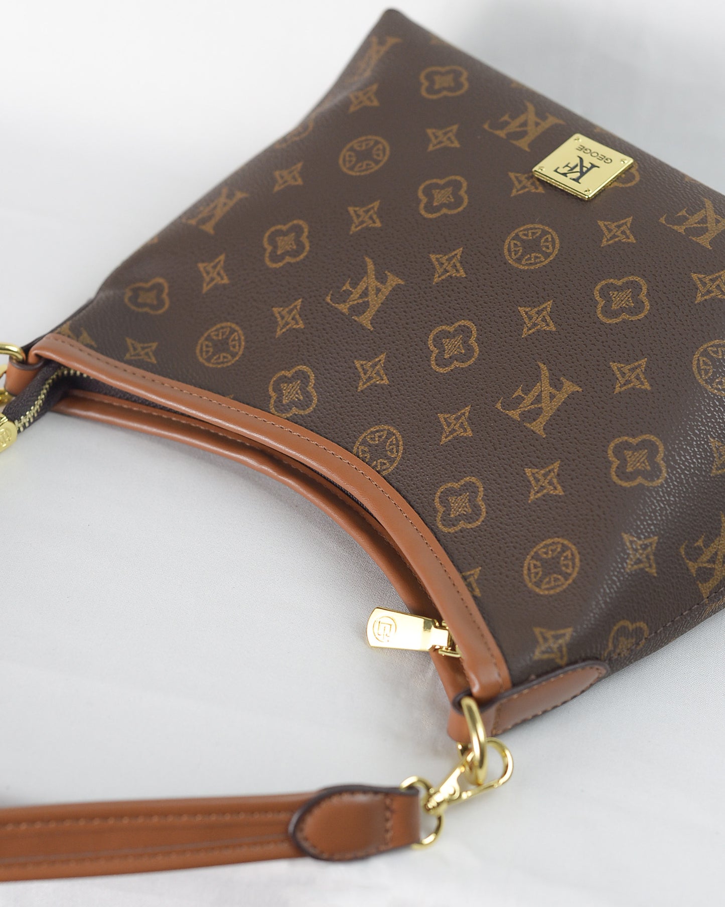 Monogram Prestige Premium Shoulder Bag – Brown with Detachable Strap