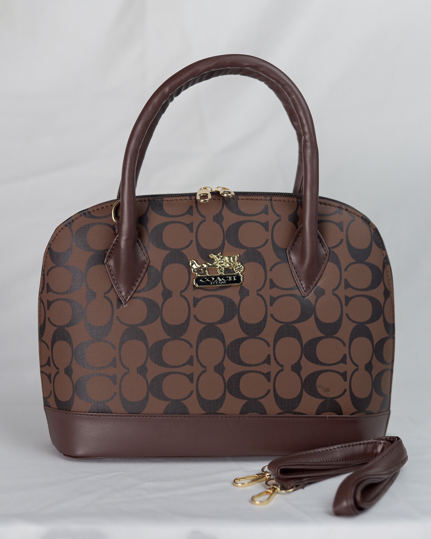 C Mid-Size Tote Bag (Brown)