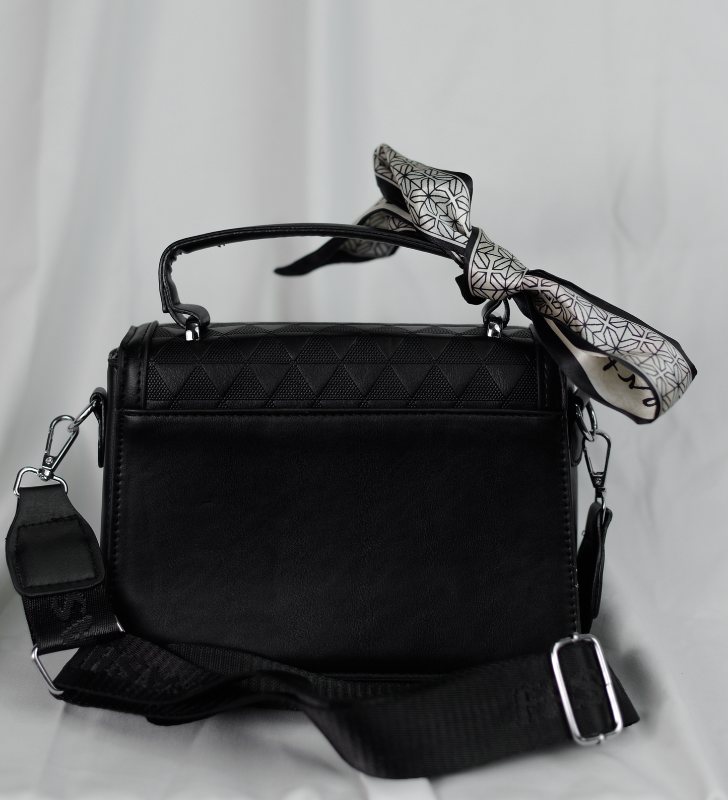 AUREL-Black Structured Crossbody Bag