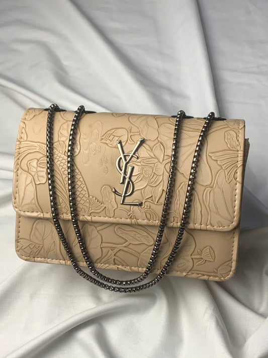 New Arrival YSL Petal Beige Crossbody Handbag