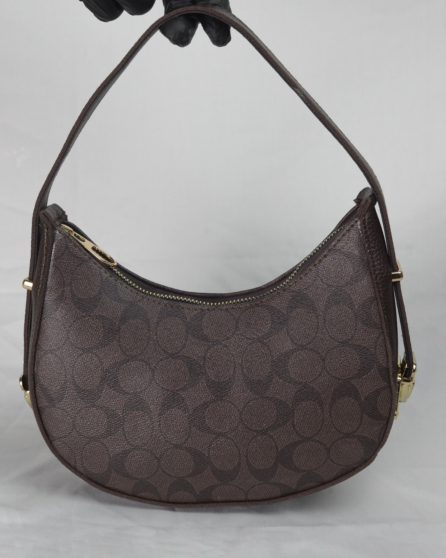 C Mocha Curve Shoulder Bag