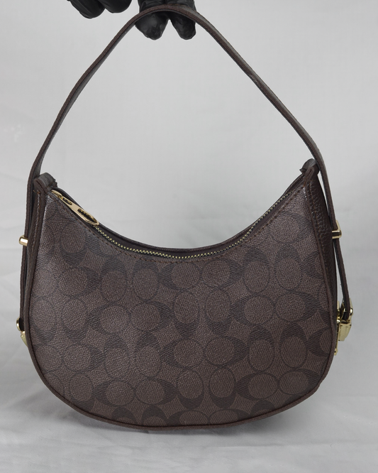 C Mocha Curve Shoulder Bag