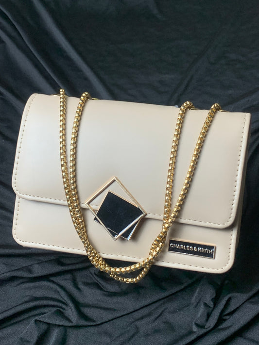 Premium C&K Beige Crossbody Handbag
