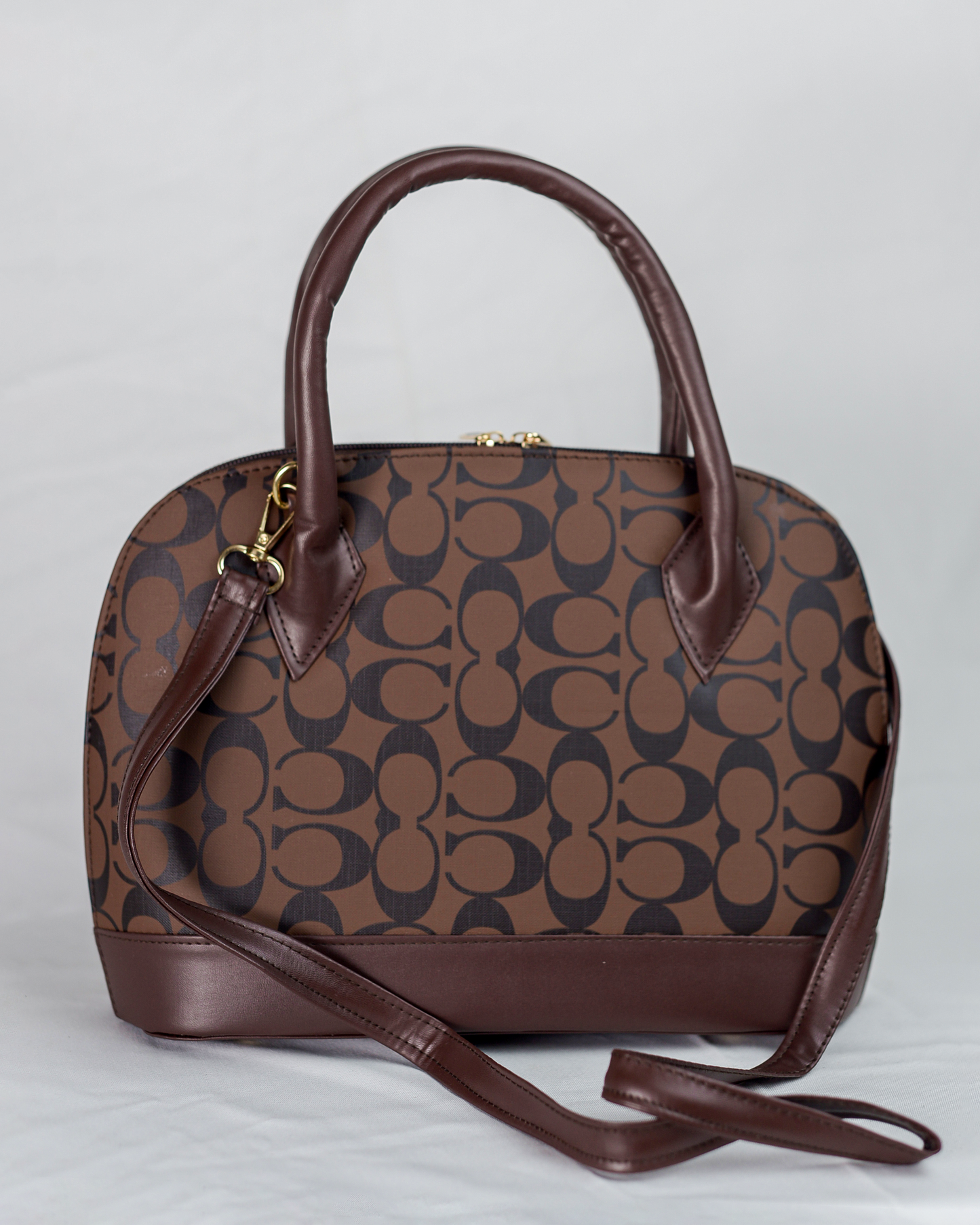 C Mid-Size Tote Bag (Brown)