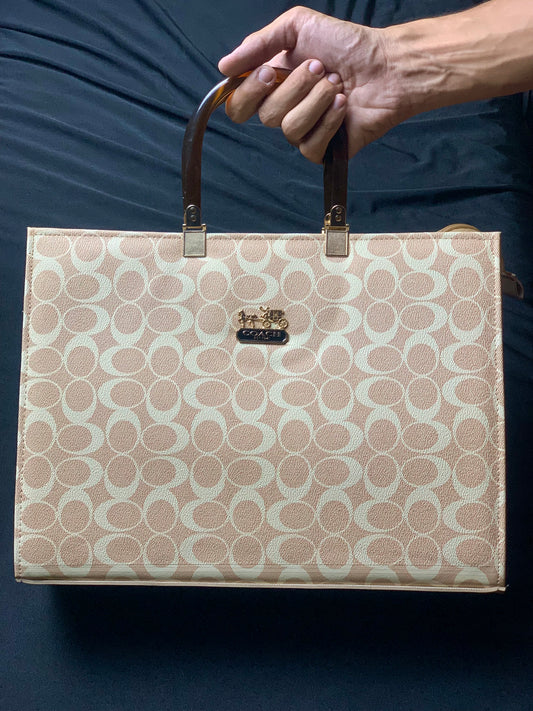 NEW ARRIVAL COACH BEIGE TOTE BAG