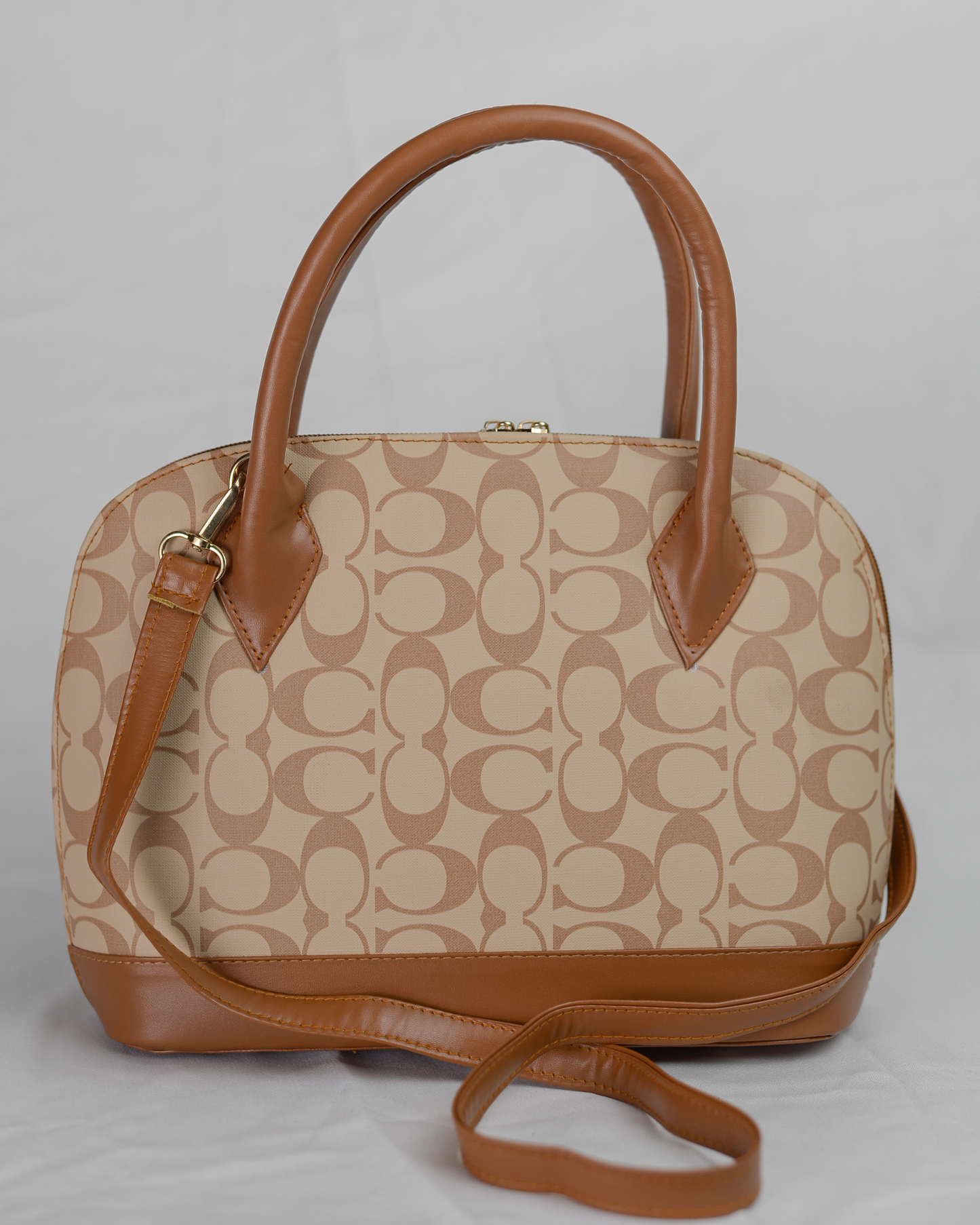 C Mid-Size Tote Bag (Beige)