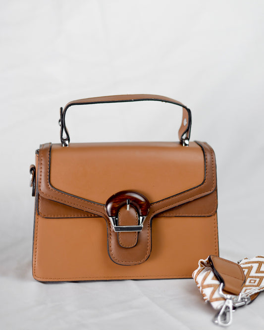 Verona Buckle Satchel – Premium Structured Top Handle Bag