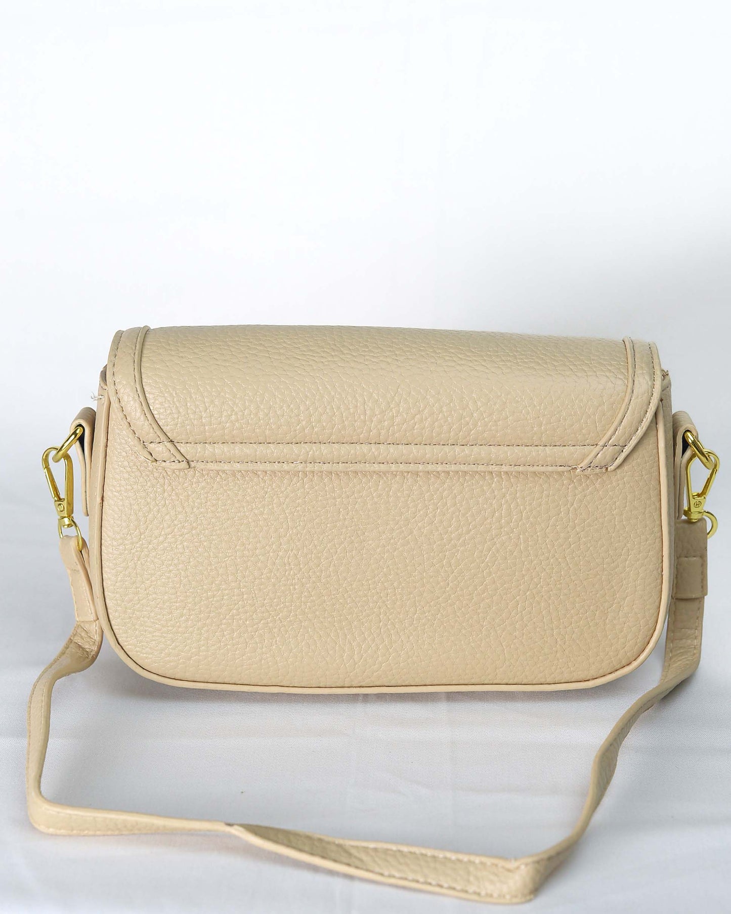 YSL-Beige Ivory Luxe Shoulder Bag