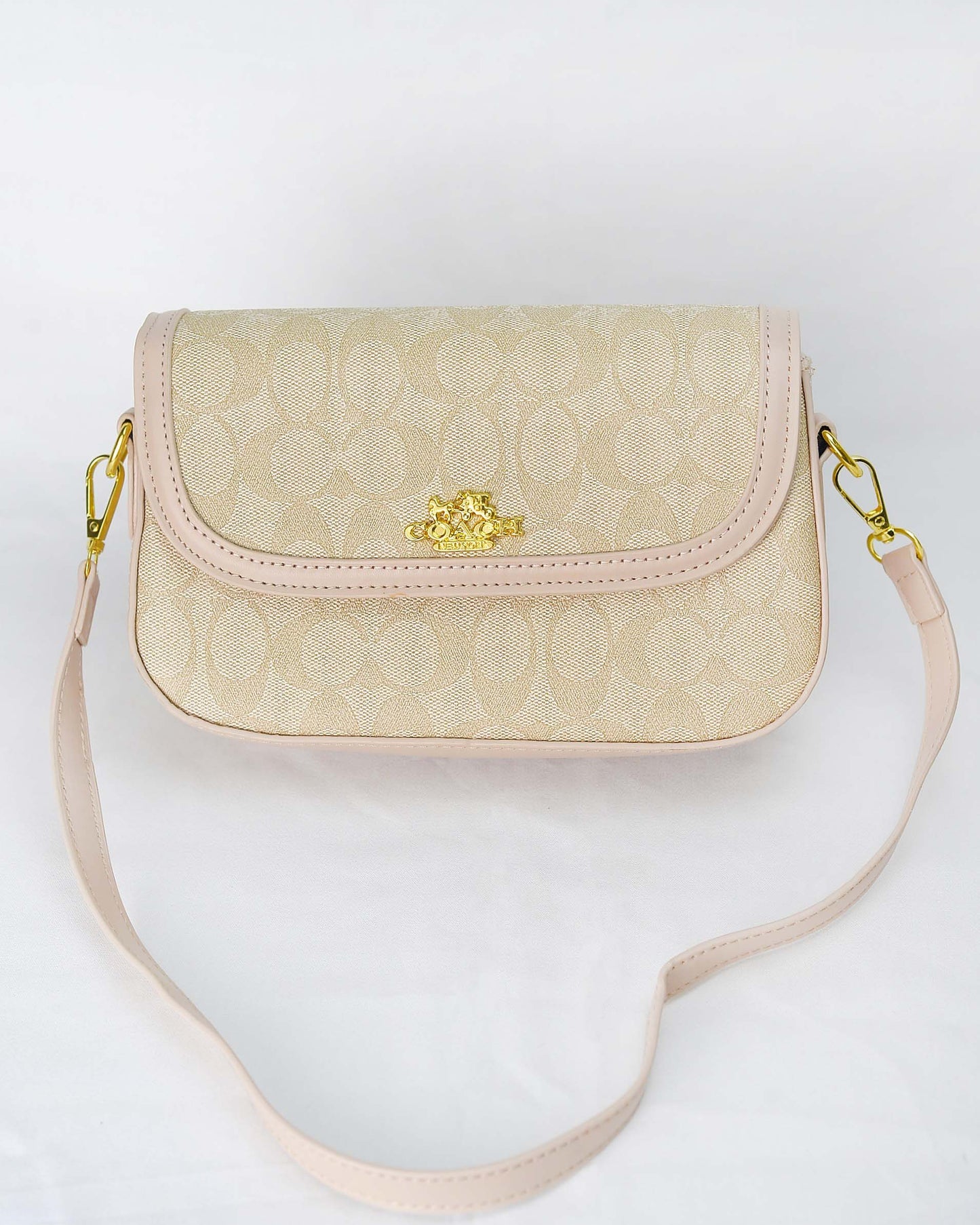 Premium Quality C Shoulder Bag-Beige