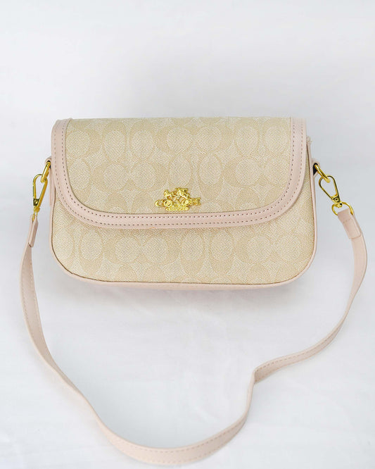 Premium Quality C Shoulder Bag-Beige