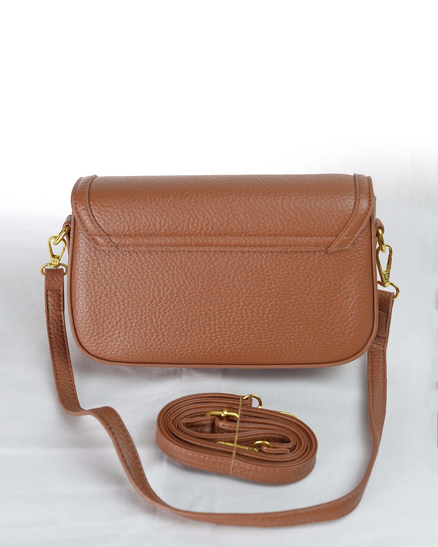 YSL-Brown Ivory Luxe Shoulder Bag