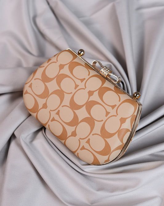 C Clutch- Dark Beige