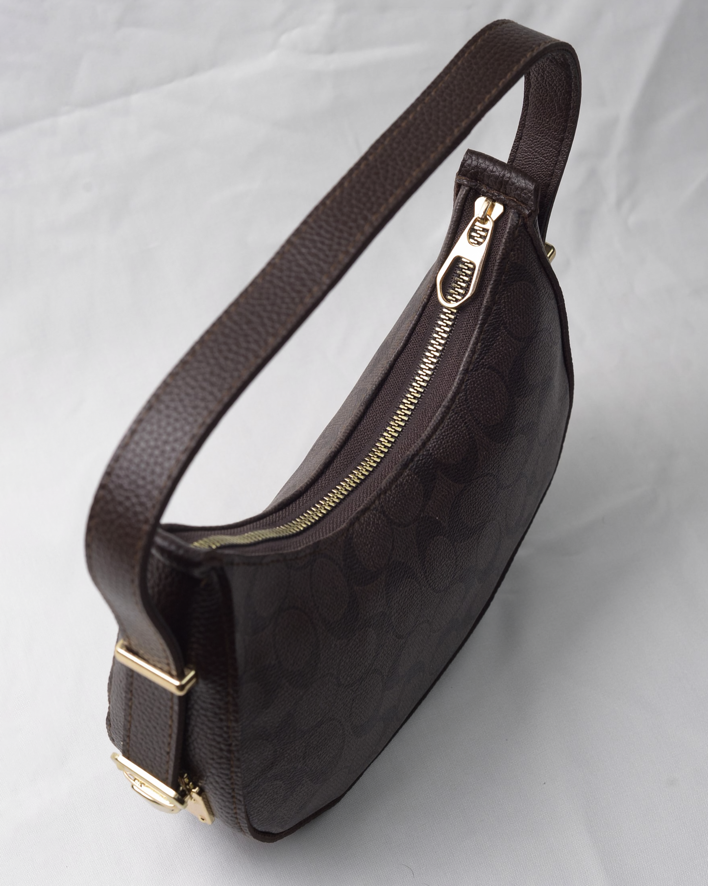 C Mocha Curve Shoulder Bag
