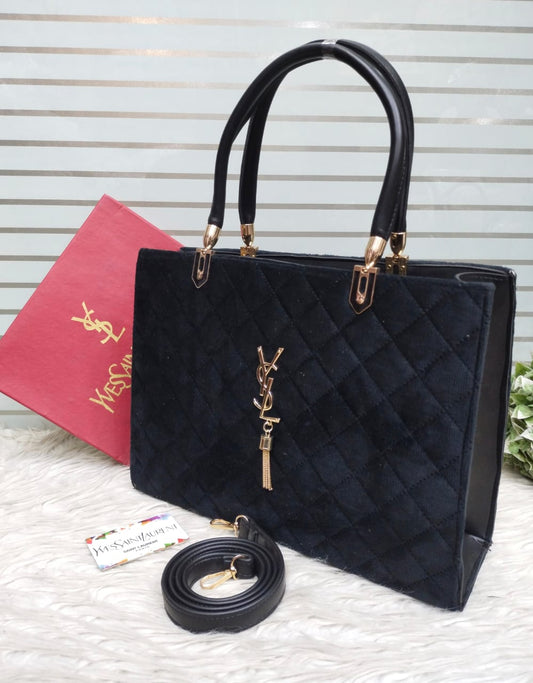 New Arrival YSL Velvet Handbag (Black)