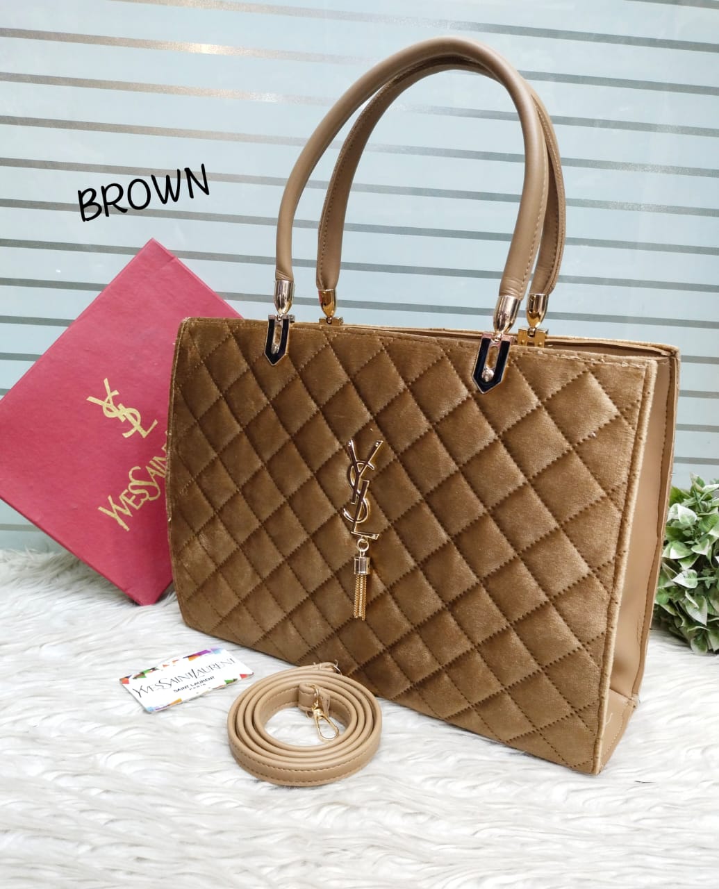 New Arrival YSL Handbag (Brown)